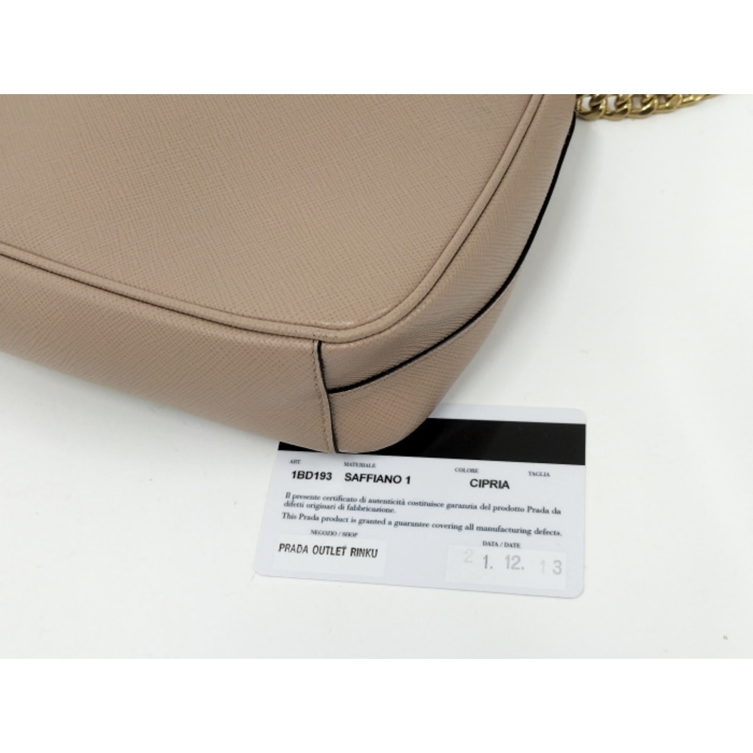 PRADA - PRADA チェーンショルダーバッグ サフィアーノレザー PRADA - PRADA チェーンショルダーバッグ サフィアーノレザー