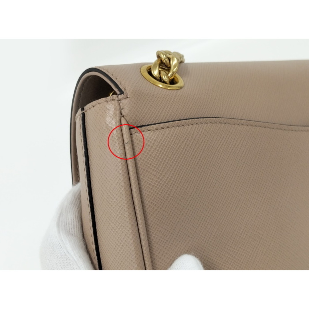 PRADA - PRADA チェーンショルダーバッグ サフィアーノレザー PRADA - PRADA チェーンショルダーバッグ サフィアーノレザー