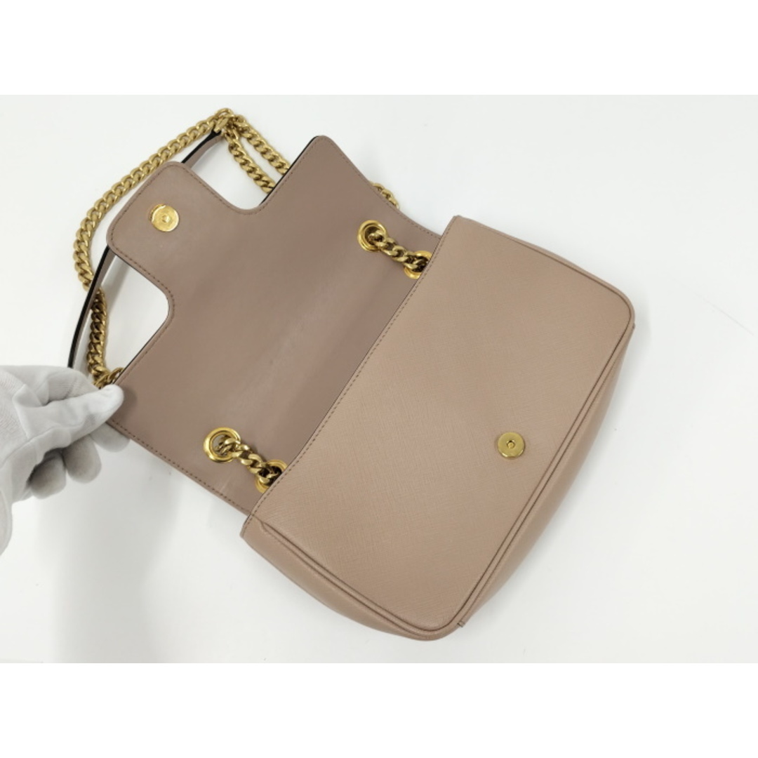 PRADA - PRADA チェーンショルダーバッグ サフィアーノレザー PRADA - PRADA チェーンショルダーバッグ サフィアーノレザー