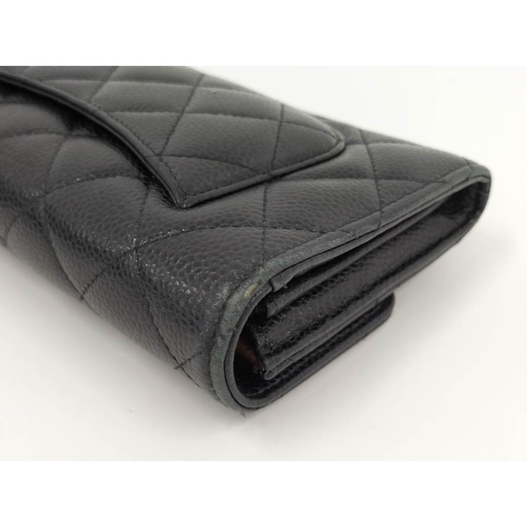 CHANEL - CHANEL ロングフラップウォレット 長財布 マトラッセ CHANEL - CHANEL ロングフラップウォレット 長財布 マトラッセ