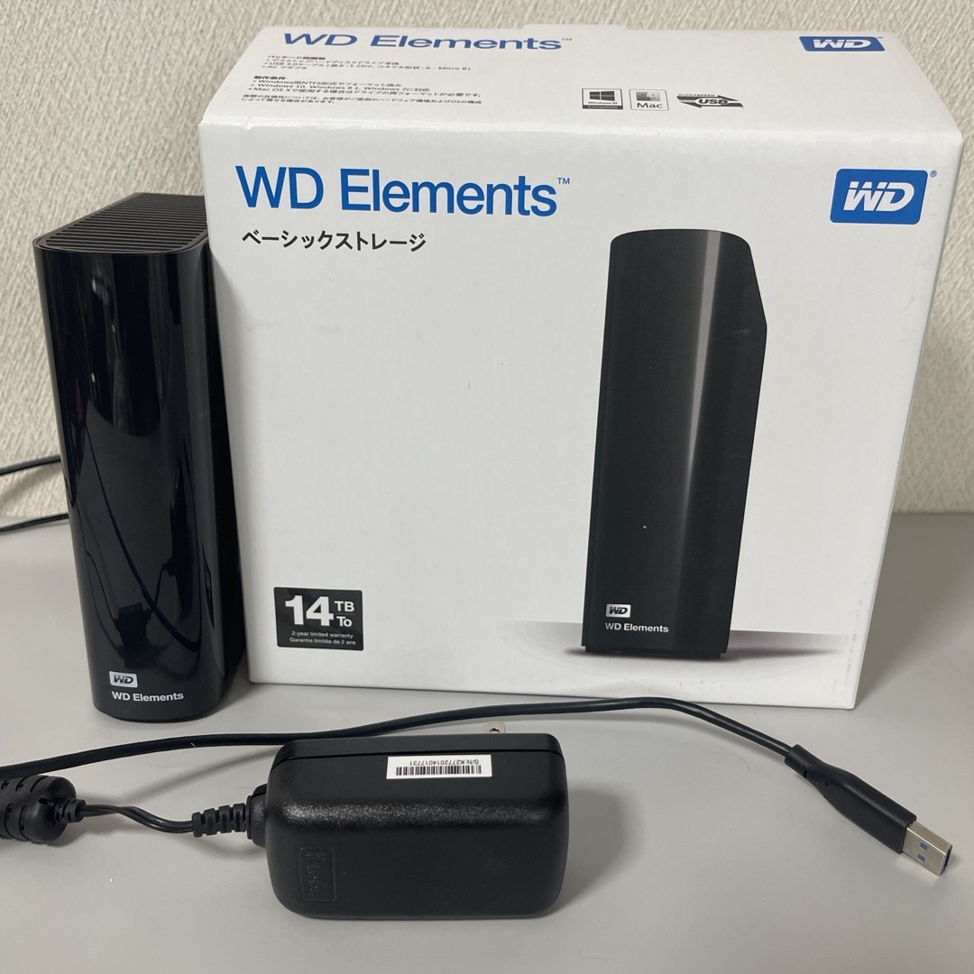 WD Elements べジックストレージ14TB PC周辺機器 WD Elements べジックストレージ14TB PC周辺機器