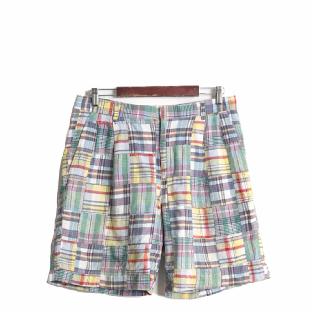 90s マドラス チェック パッチワーク ショートパンツ メンズ 33 90s マドラス チェック パッチワーク ショートパンツ メンズ 33