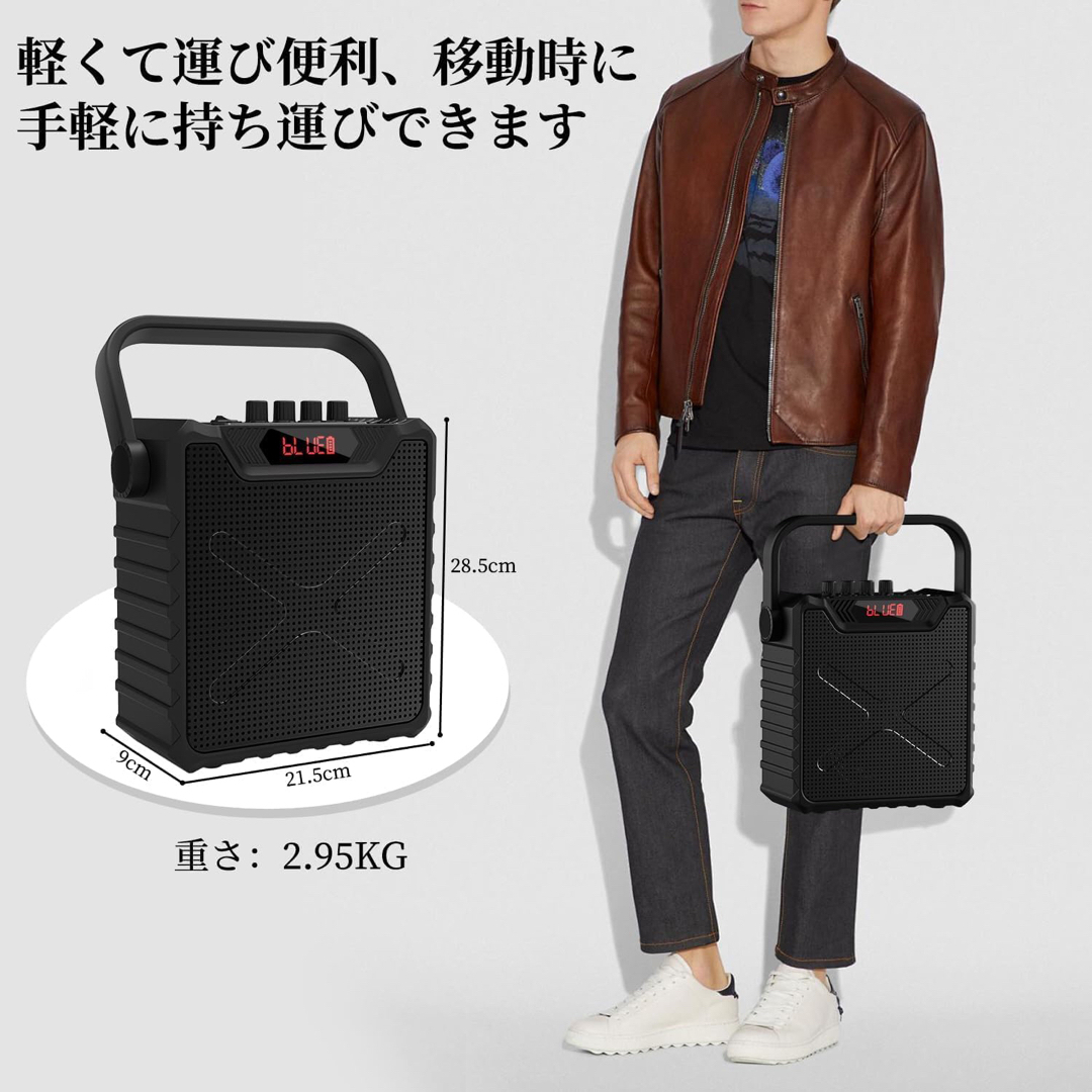Giecy スピーカーセット 拡声器 ワイヤレスマイク2本の通販 by Giecy スピーカーセット 拡声器 ワイヤレスマイク2本の通販 by