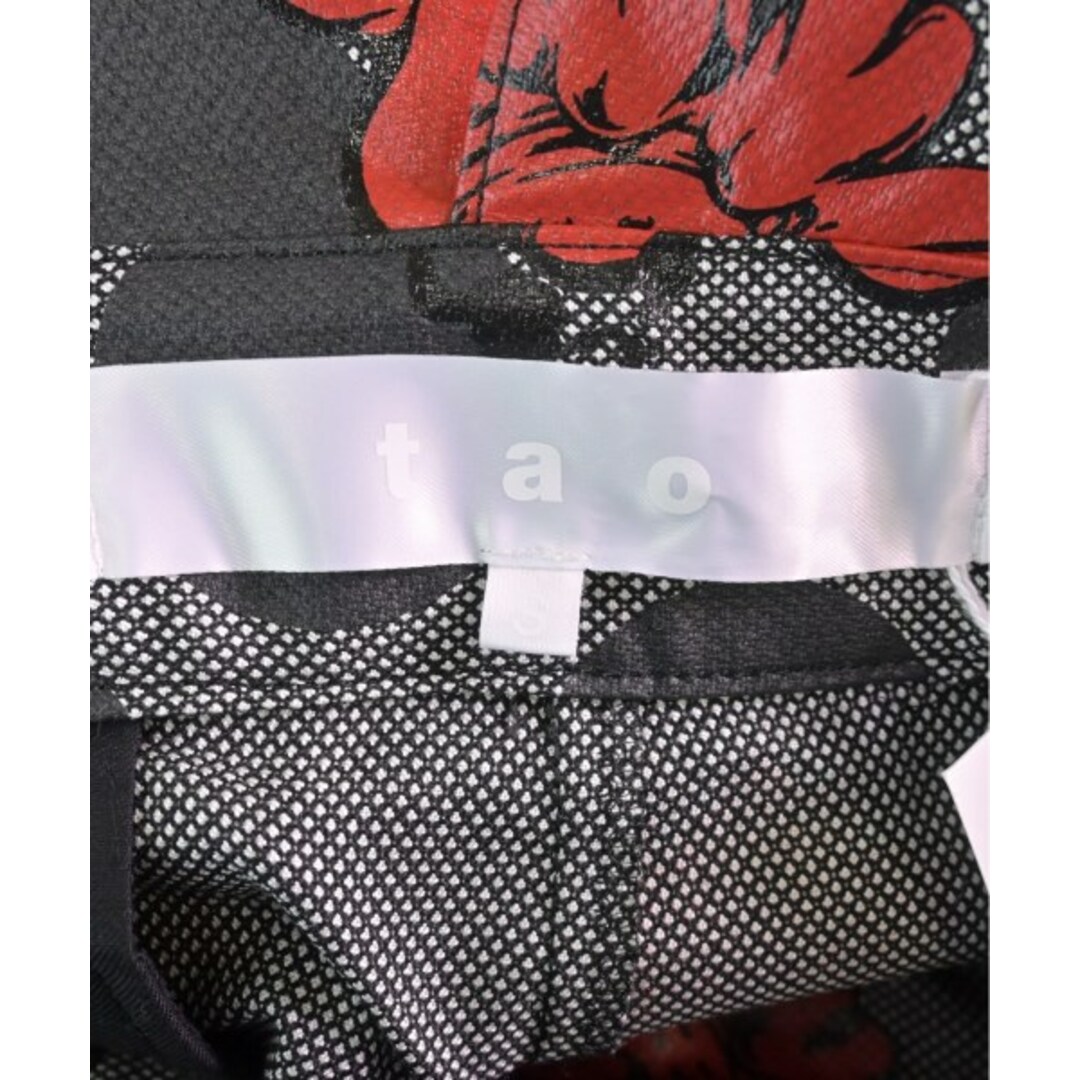 TAO タオ パンツ(その他) 黒x白x赤(総柄) S 2012223G0034 TAO タオ パンツ(その他) S 黒x白x赤(総柄)