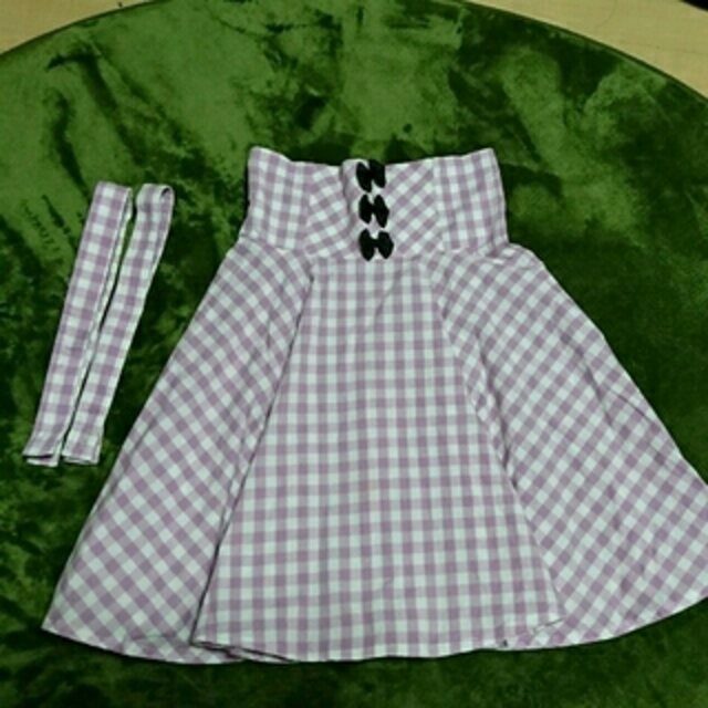 one spo(ワンスポ)のONE SPO 紫チェックスカート レディースのスカート(ミニスカート)の商品写真