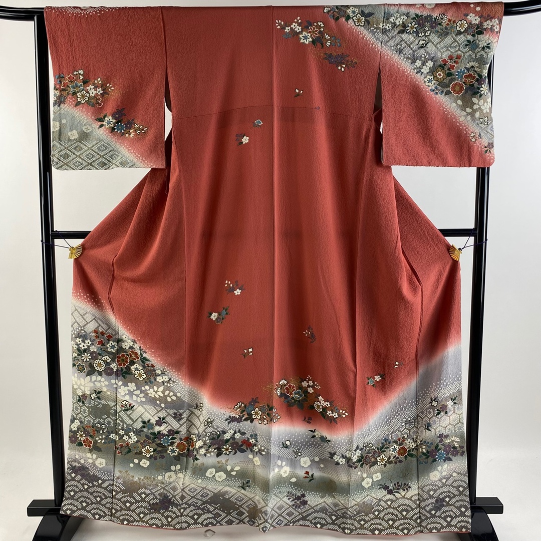 訪問着 身丈164cm 裄丈66.5cm 正絹 秀品 【中古】