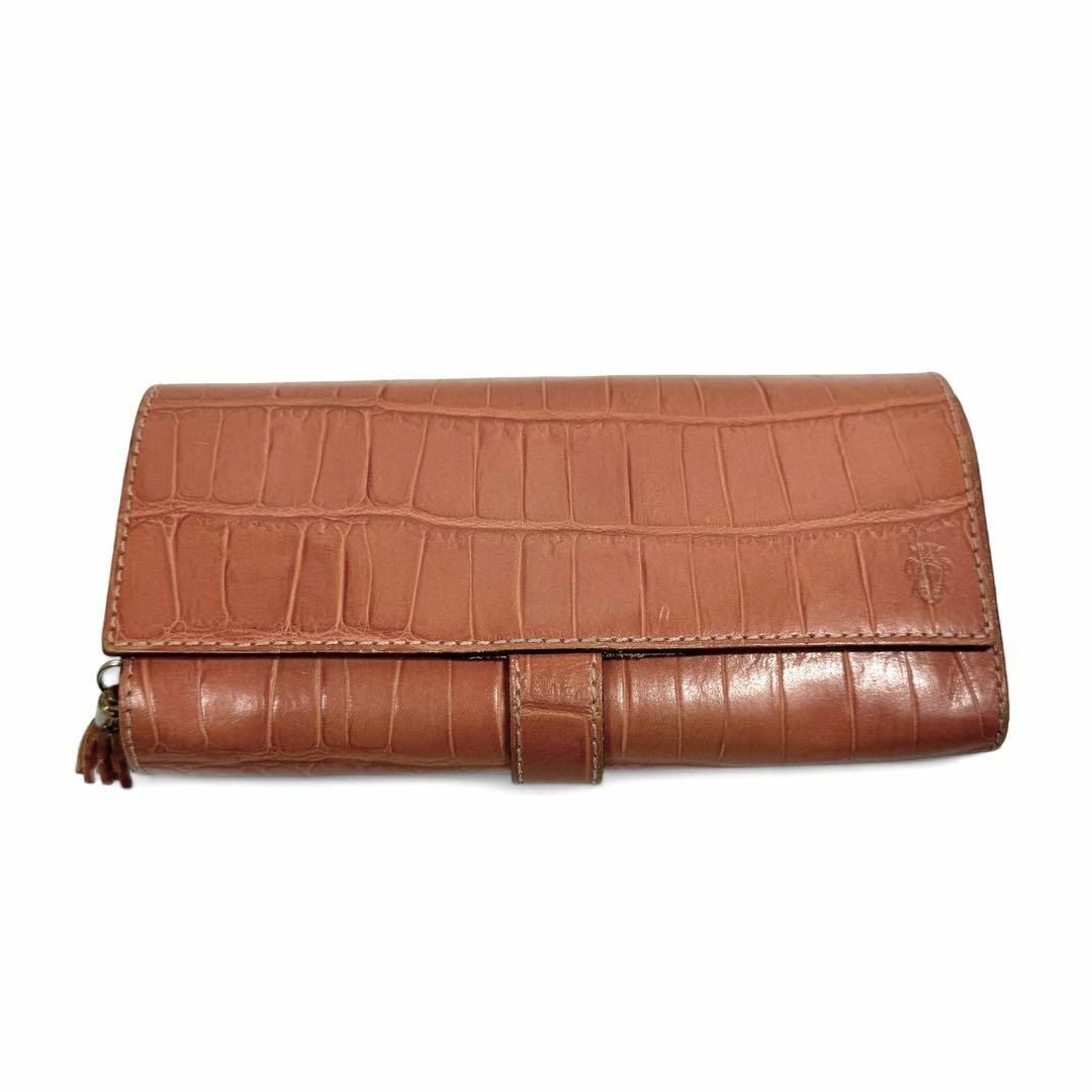 美品】Felisi フェリージ 3005/SA 長財布 クロコ型押し 美品】Felisi フェリージ 3005/SA 長財布 クロコ型押し