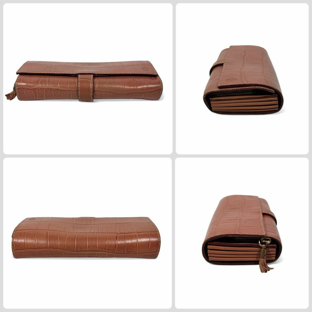 美品】Felisi フェリージ 3005/SA 長財布 クロコ型押し 美品】Felisi フェリージ 3005/SA 長財布 クロコ型押し
