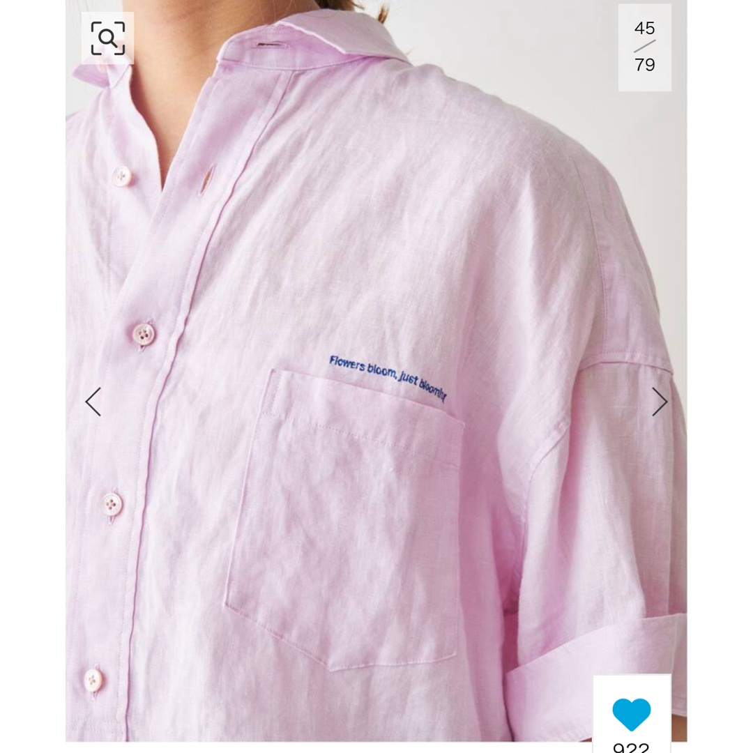 Spick & Span ティッカ 別注リネン半袖エンブロイダイリーシャツ Spick & Span ティッカ 別注リネン半袖エンブロイダイリーシャツ