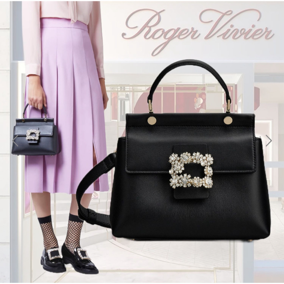 ROGER VIVIER - Roger Vivierヴィヴ カバ フラワー レザー ROGER VIVIER - Roger Vivierヴィヴ カバ フラワー レザー