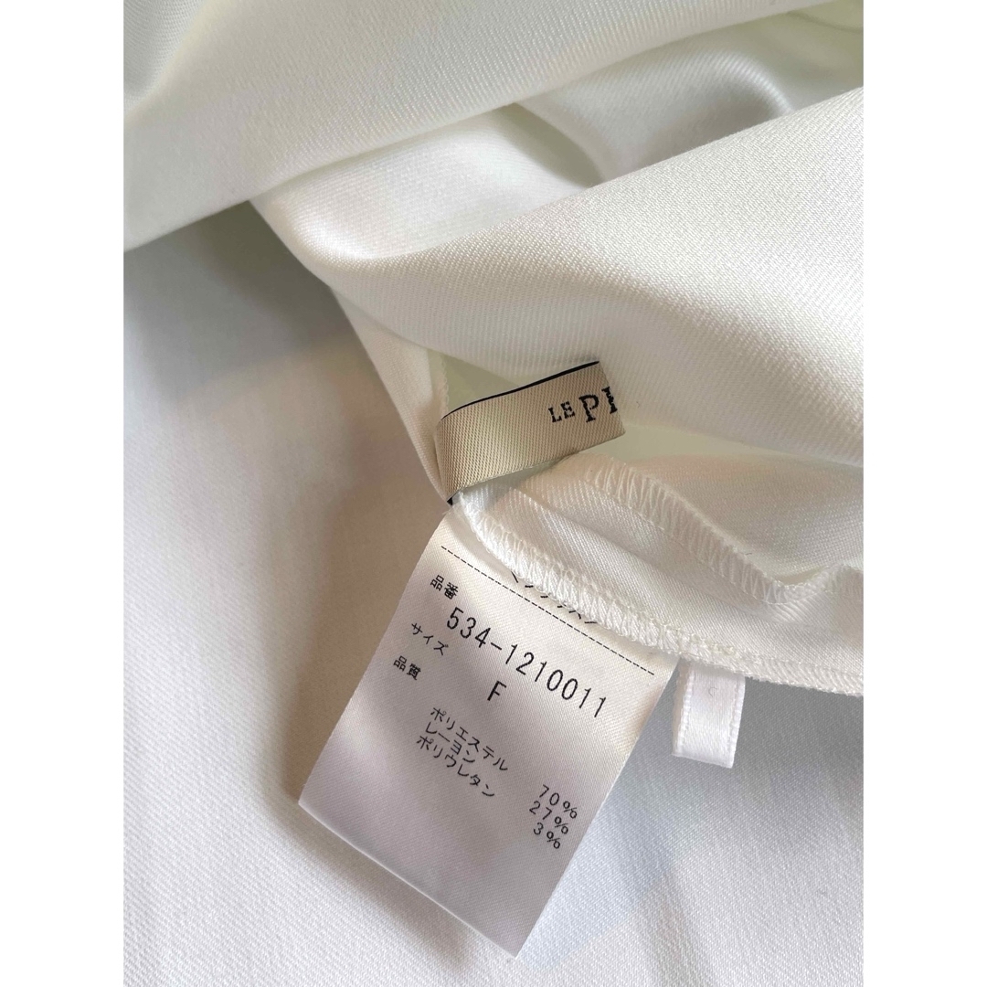 美品♪LE PHIL TRツイルスリットスリーブブラウス ホワイト 美品♪LE PHIL TRツイルスリットスリーブブラウス ホワイト