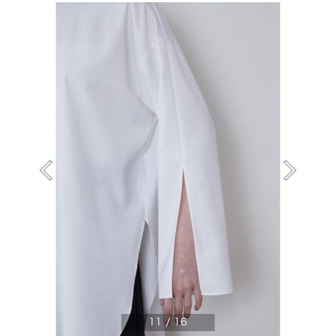 美品♪LE PHIL TRツイルスリットスリーブブラウス ホワイト 美品♪LE PHIL TRツイルスリットスリーブブラウス ホワイト