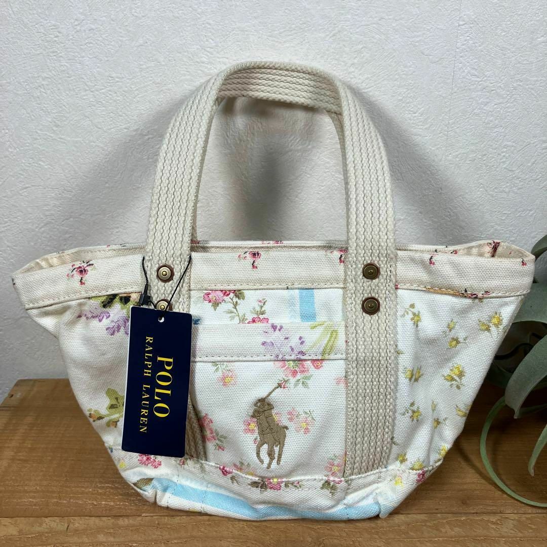 未使用タグ付》ポロ ラルフローレン 花柄 キャンバス ミニ 未使用タグ付》ポロ ラルフローレン 花柄 キャンバス ミニ