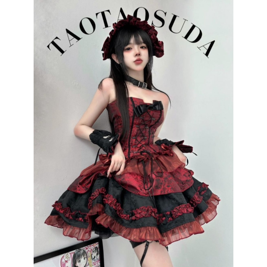 lolita ロリータ 黒ロリ 暗黒系 3点セット S L98#の通販 by lolita ロリータ 黒ロリ 暗黒系 3点セット S L98#の通販 by