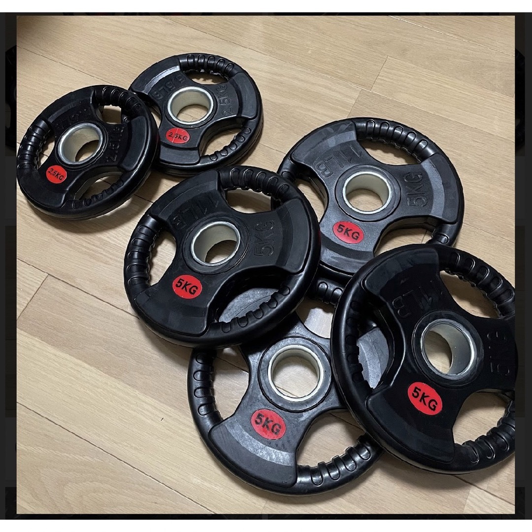 バーベルプレート2.5kg×2 5kg×4ラバーオリンピックシャフトΦ50mm バーベルプレート2.5kg×2 5kg×4ラバーオリンピックシャフトΦ50mm