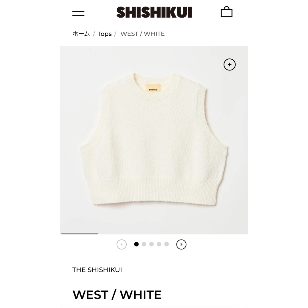 THE SHISHIKUI WEST / WHITE シシクイ ニット ニット/セーター THE SHISHIKUI WEST / WHITE シシクイ ニット ニット/セーター
