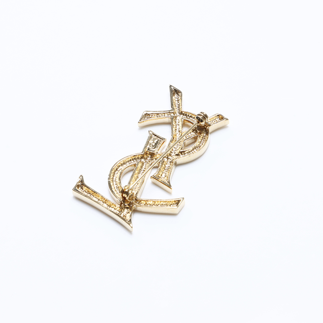 SAINT LAURENT - イヴ・サンローラン YSL YSL ロゴ ブローチの SAINT LAURENT - イヴ・サンローラン YSL YSL ロゴ ブローチの