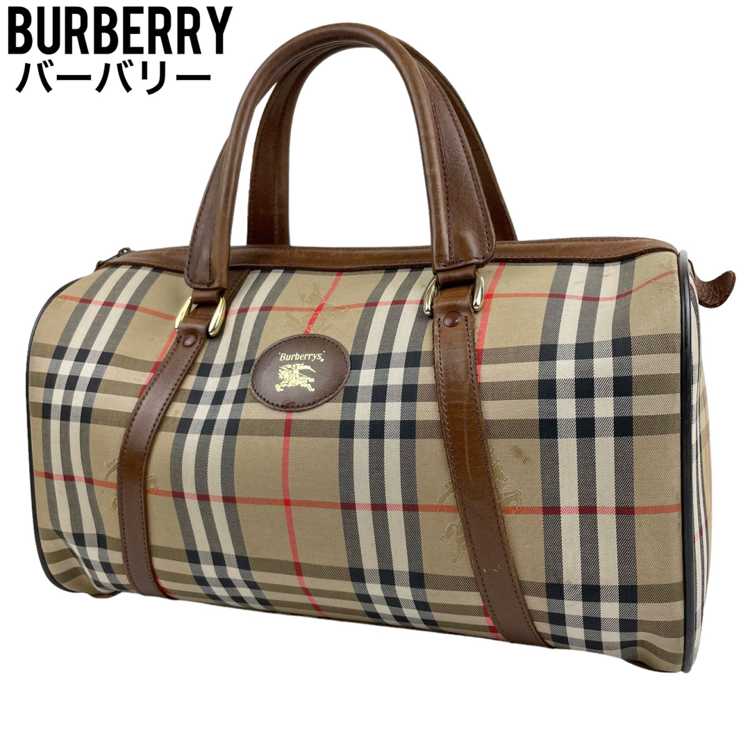 BURBERRY ハンドバッグ ノバチェック シャドーホース 大容量 BURBERRY ハンドバッグ ノバチェック シャドーホース 大容量