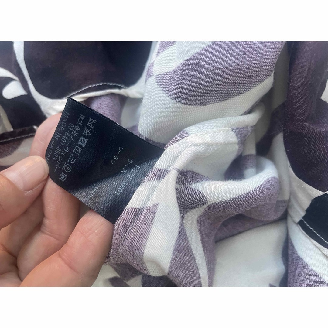 PHEENY - pheeny 柄シャツ リラックスシャツ 長袖 ブラウンの PHEENY - pheeny 柄シャツ リラックスシャツ 長袖 ブラウンの