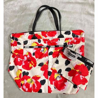 レスポートサック(LeSportsac)の新品 レスポートサック ガーデンポピー トートバッグ ポーチ ボストン 小旅行(トートバッグ)