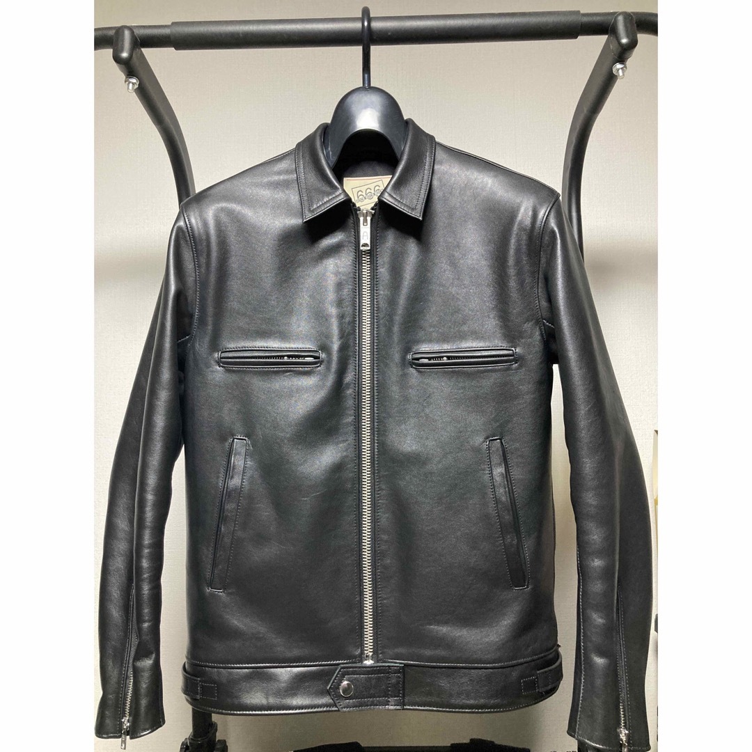 666 トリプルシックス 吊せ シングルライダースジャケット 38 666 トリプルシックス 吊せ シングルライダースジャケット 38