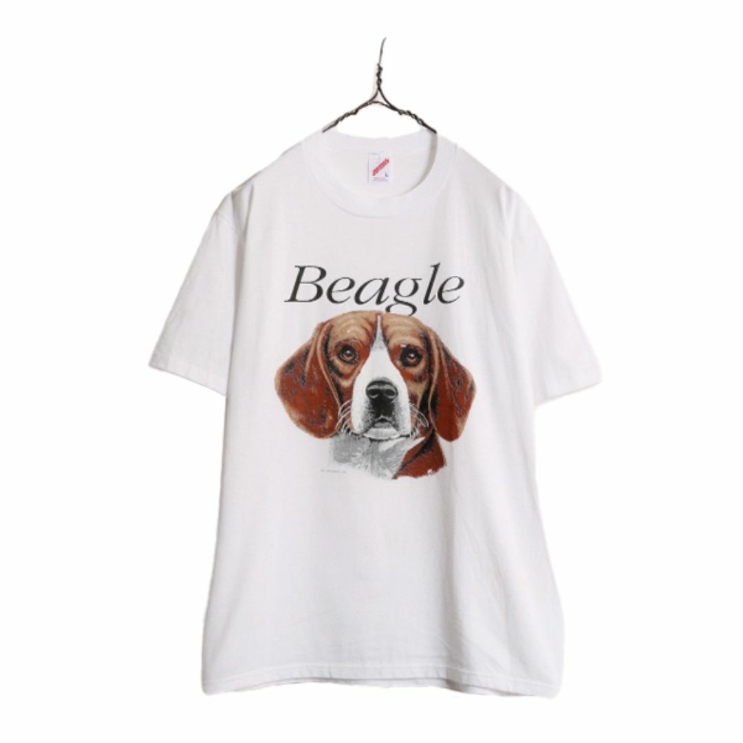 90s USA製 ドッグ アート イラスト プリント Tシャツ メンズ L 90s USA製 ドッグ アート イラスト プリント Tシャツ メンズ L