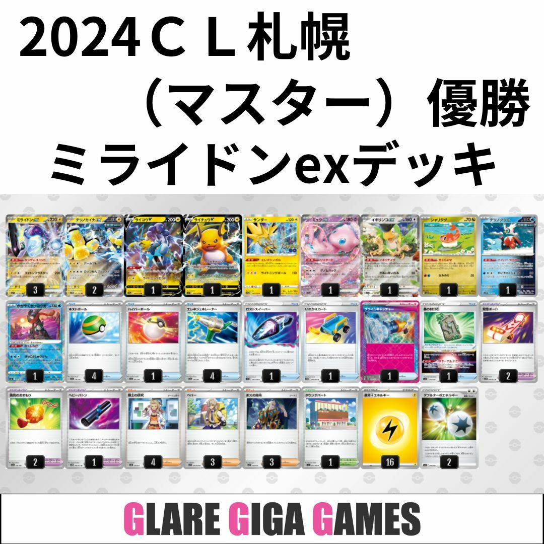 ミライドンexデッキ(CL札幌(マスター) 優勝・勇気のおまもり ミライドンexデッキ(CL札幌(マスター) 優勝・勇気のおまもり