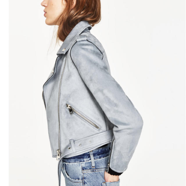 ZARA(ザラ)のZARAスエードライダース レディースのジャケット/アウター(ライダースジャケット)の商品写真