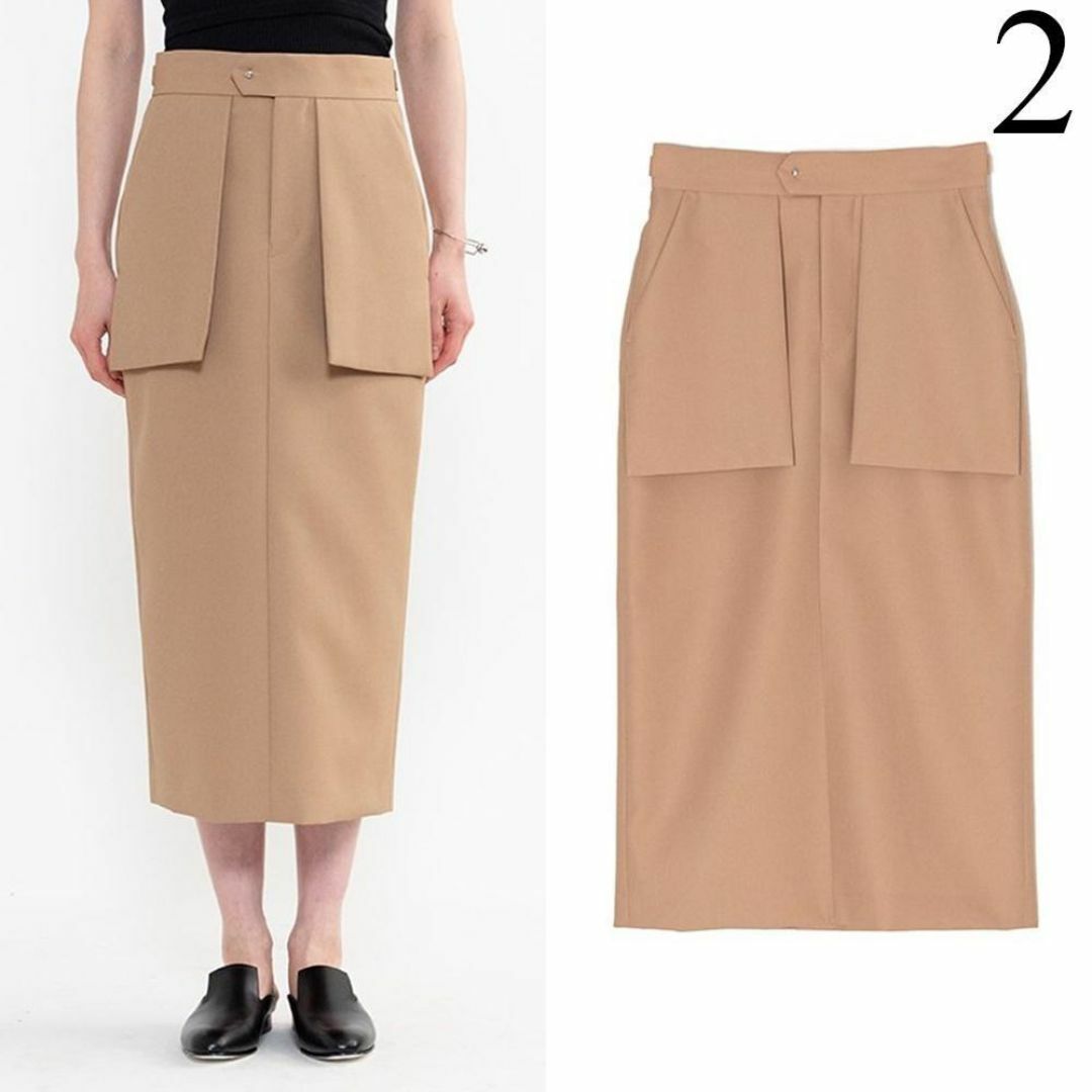 2 HYKE DOESKIN MIDI SKIRT ベージュ ドスキン スカート 2 HYKE DOESKIN MIDI SKIRT ベージュ ドスキン スカート