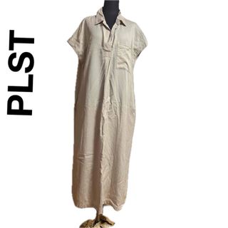 プラステ(PLST)の【PLST】プラステ ノースリーブ ロングワンピース Sベージュ  レディース(ロングワンピース/マキシワンピース)