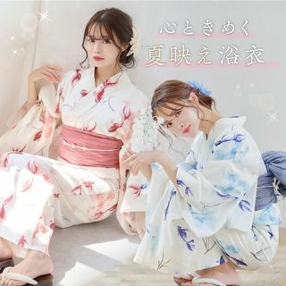 アンダンテ(ANDANTE)の新品 4点 浴衣 セット 浴衣セット ゆかた レディース ピンク 金魚 K8(浴衣)