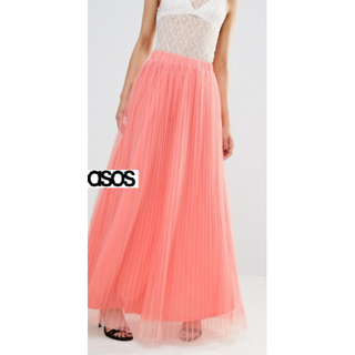 エイソス(asos)の日本未入荷UK4＊Boohoo＊チュールマキシスカート☆(ロングスカート)