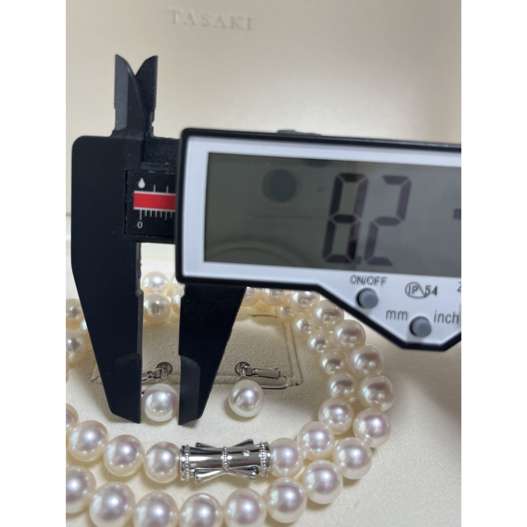 TASAKI - タサキ 8〜8.5㎜ K18×ダイヤ留金 パールネックレス 8.3 TASAKI - タサキ 8〜8.5㎜ K18×ダイヤ留金 パールネックレス 8.3