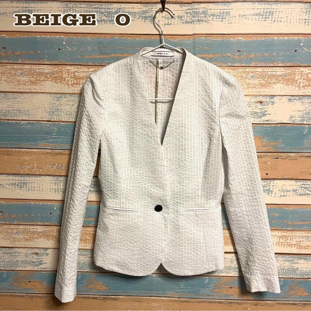 BEIGE ベイジ ジャケット テーラードジャケット ノーカラー サイズ0 BEIGE ベイジ ジャケット テーラードジャケット ノーカラー サイズ0