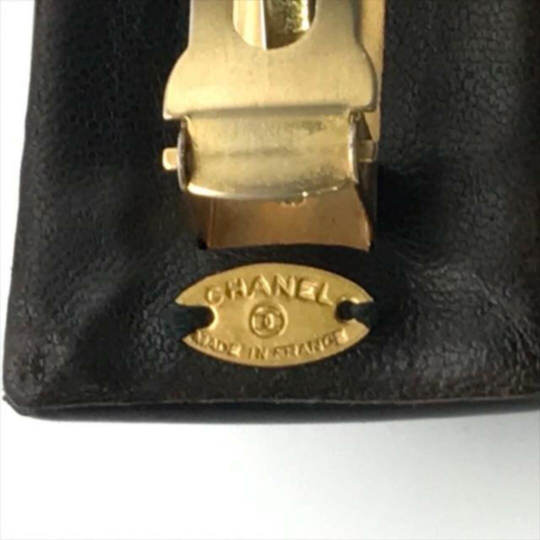 シャネル ココ レザー バレッタ ターンロック ゴールド金具