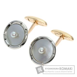 MIKIMOTO - MIKIMOTO パール 真珠 カフス K14YG K14WG メンズの MIKIMOTO - MIKIMOTO パール 真珠 カフス K14YG K14WG メンズの