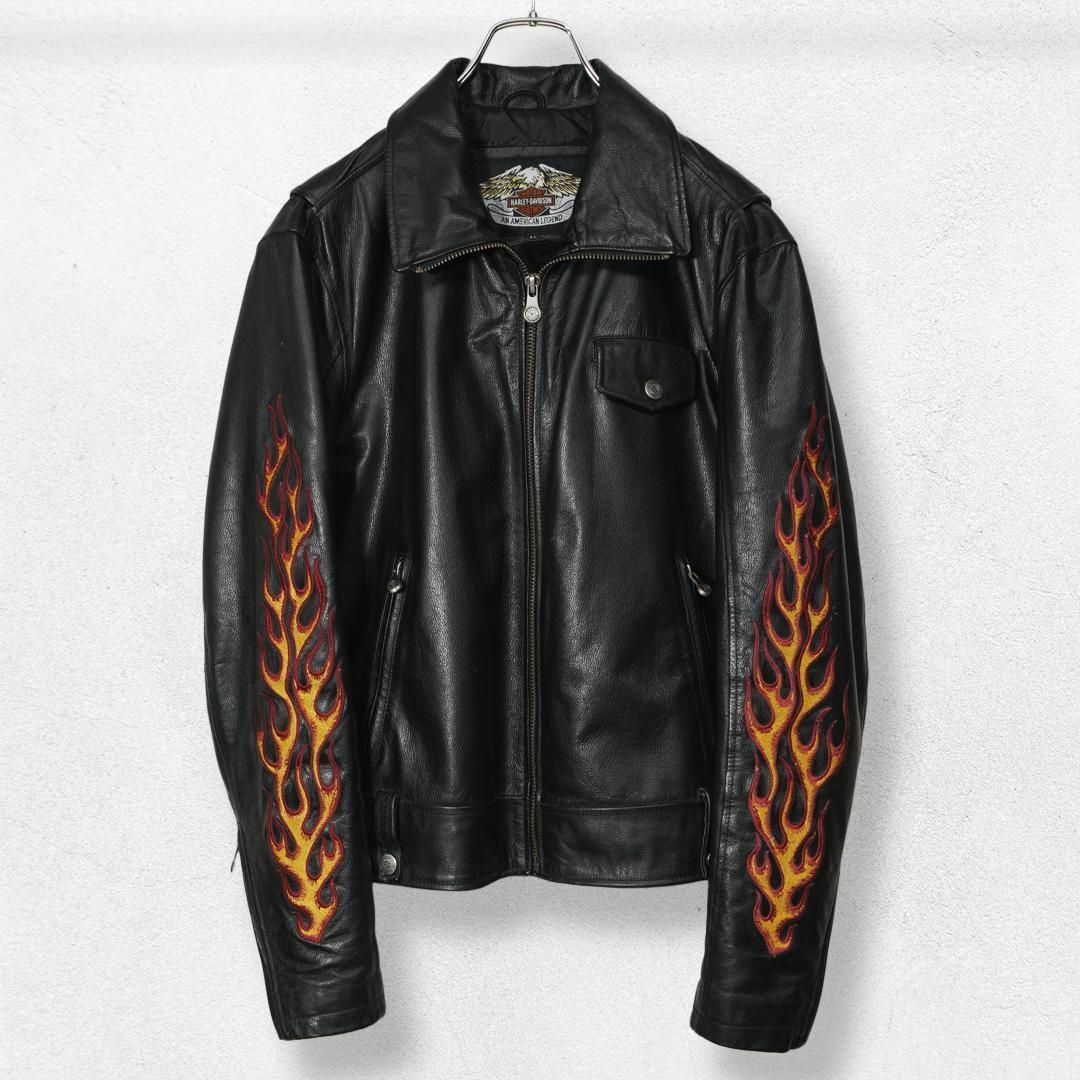Harley Davidson - 激レア Harley Davidson レザー ジャケット Harley Davidson - 激レア Harley Davidson レザー ジャケット