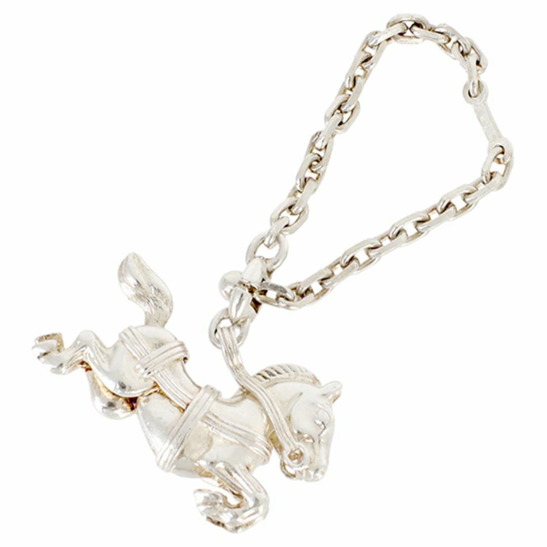HERMES - エルメス バッグチャーム キーホルダー アクセサリー レディース メンズ シュヴァル ホース 駆ける馬 SV925 シルバー 美品 9201
