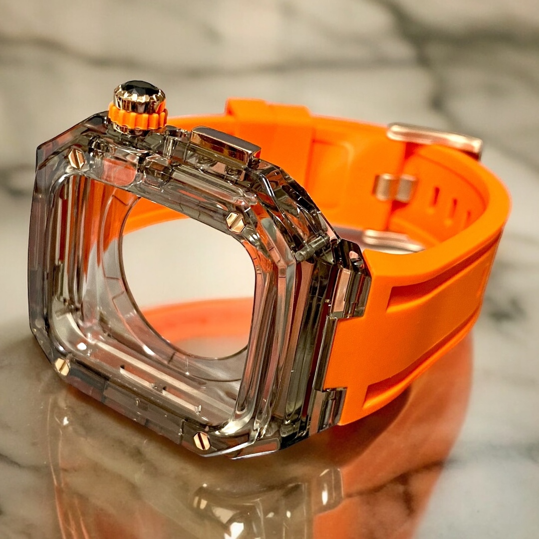 アップルウォッチラバーベルトバンドApple Watchカバーケース橙 アップルウォッチラバーベルトバンドApple Watchカバーケース橙