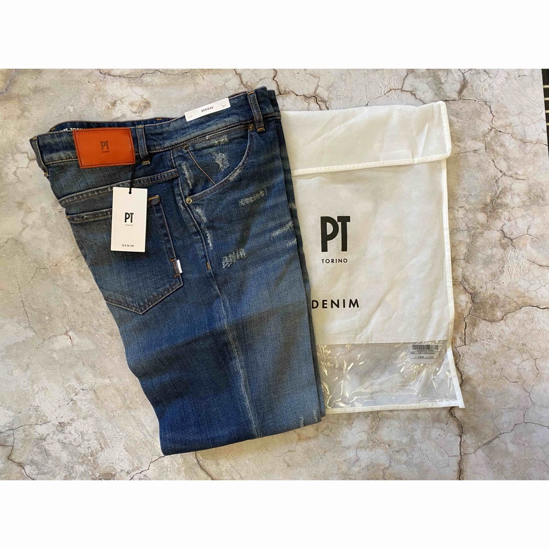 PT05 - 新品 PT Torino REGGAE ダメージ テーパード ストレッチ PT05 - 新品 PT Torino REGGAE ダメージ テーパード ストレッチ