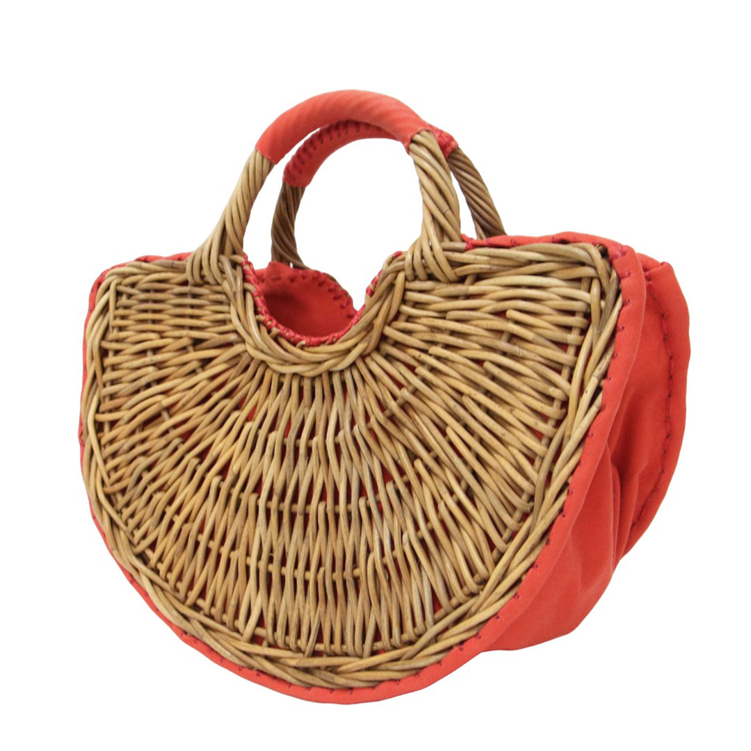 美品 ebagos エバゴス バッグ かごバッグ ブラウン レッド 美品 ebagos エバゴス バッグ かごバッグ ブラウン レッド