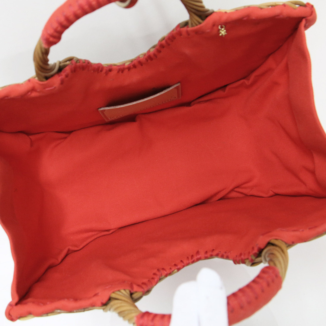美品 ebagos エバゴス バッグ かごバッグ ブラウン レッド 美品 ebagos エバゴス バッグ かごバッグ ブラウン レッド