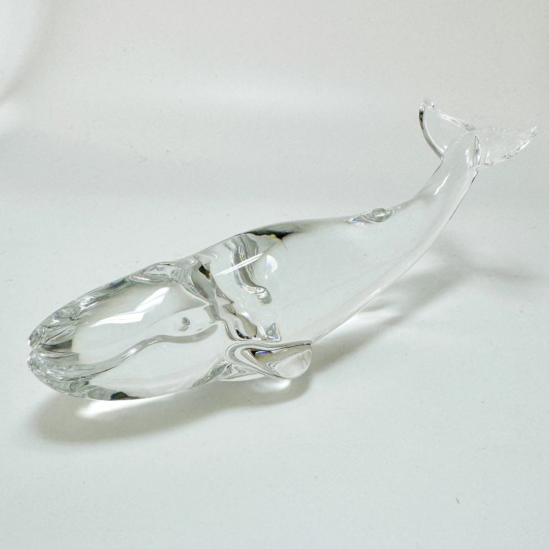 【バカラ】動物 クジラ 置物 インテリア★美品★幸運 金運 仕事運 商売繁盛