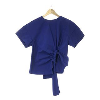 アンスリード(UN3D.)の【美品】  UN3D / アンスリード | TWIST GATHER SHORT BL ツイストギャザー ショートブラウス | F | ブルー | レディース(シャツ/ブラウス(半袖/袖なし))