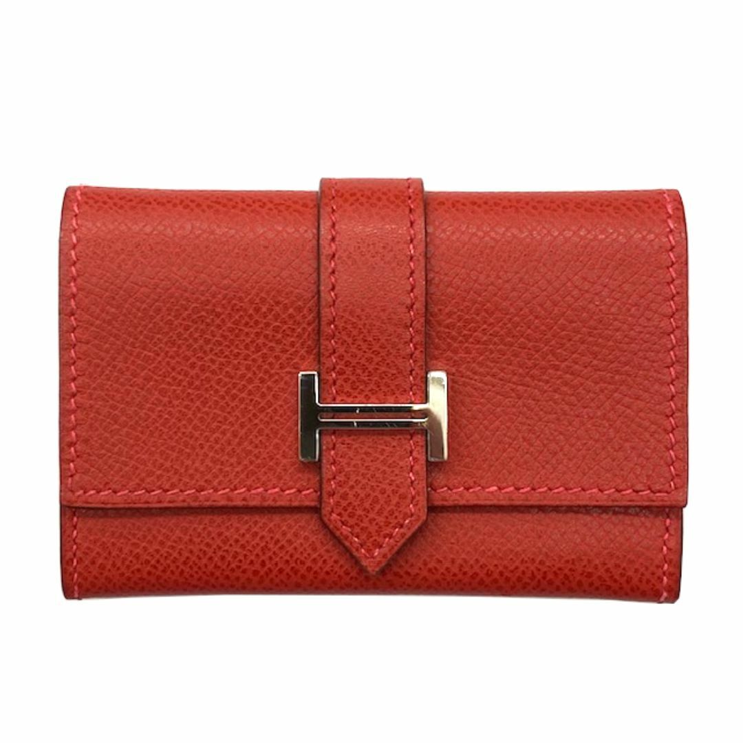 HERMES エルメス ベアン カードケース エプソン ルージュヴィフ HERMES エルメス ベアン カードケース エプソン ルージュヴィフ