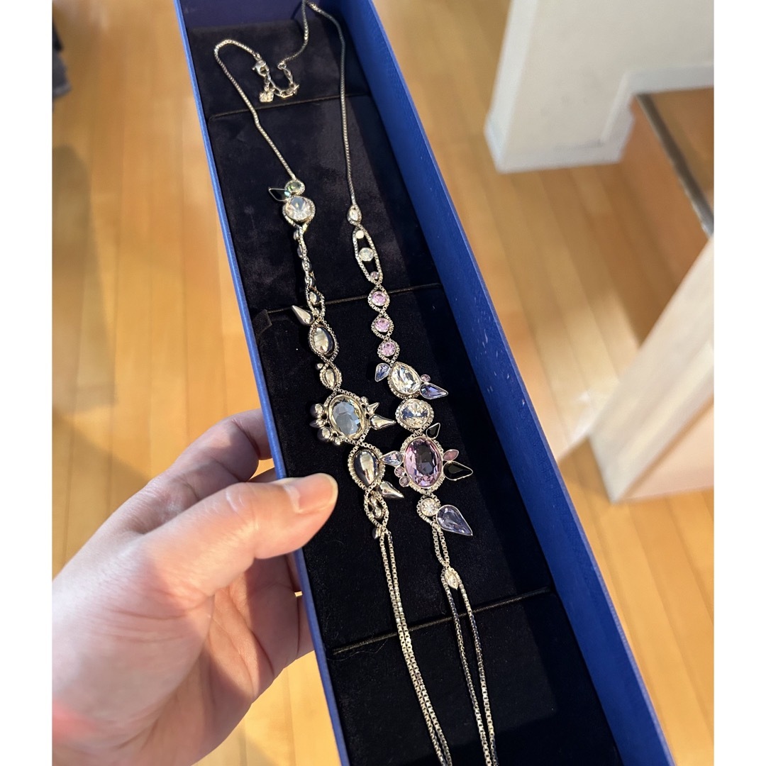 SWAROVSKI - スワロフスキーロングネックレスの通販 by ラッキー SWAROVSKI - スワロフスキーロングネックレスの通販 by ラッキー
