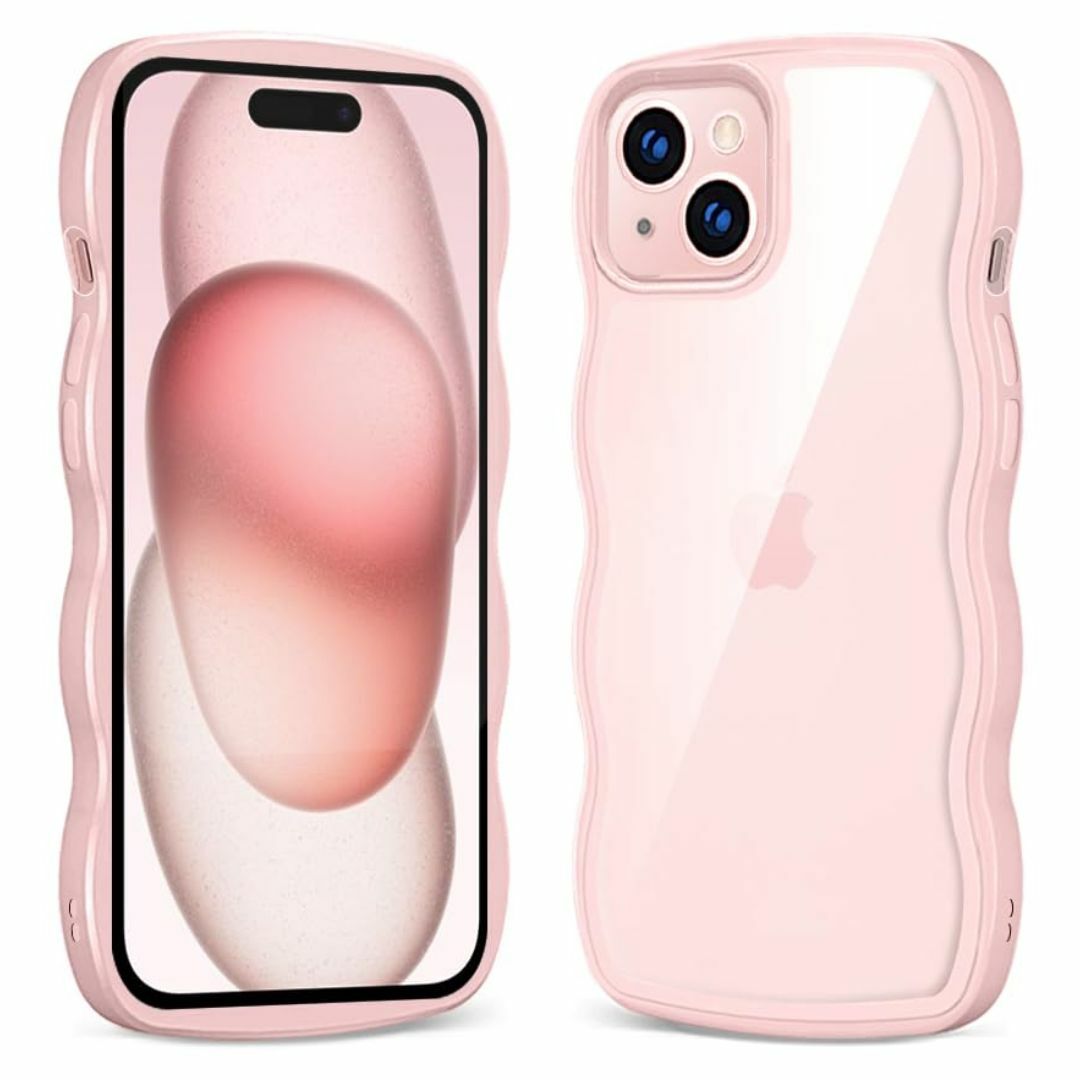 サイズ:iPhone15_色:ピンク】透明 iPhone 15 用 ケース クの通販 サイズ:iPhone15_色:ピンク】透明 iPhone 15 用 ケース クの通販