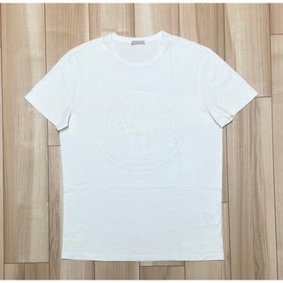 モンクレール(MONCLER)の［新品同様］モンクレール　ホワイトロゴTシャツ(Tシャツ/カットソー(半袖/袖なし))