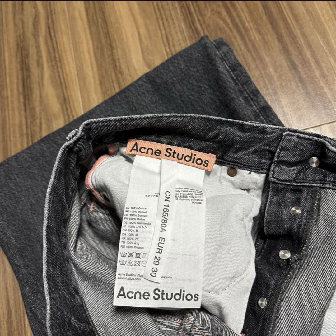acne studios 1989 ash black ルーズフィットジーンズ デニム acne studios 1989 ash black ルーズフィットジーンズ デニム
