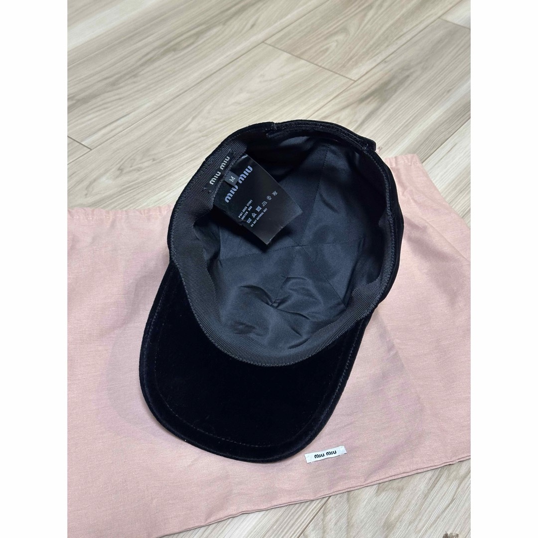 MIU MIU - miumiu ベースボールキャップ ベロア Mサイズの通販 MIU MIU - miumiu ベースボールキャップ ベロア Mサイズの通販
